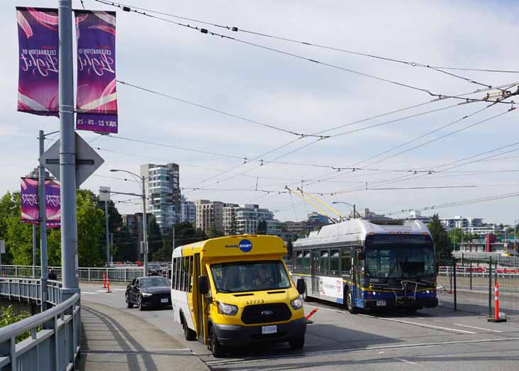 Coast Mountain Bus New Flyer E40LF 2150 & HandyDart Ford Transit 17773